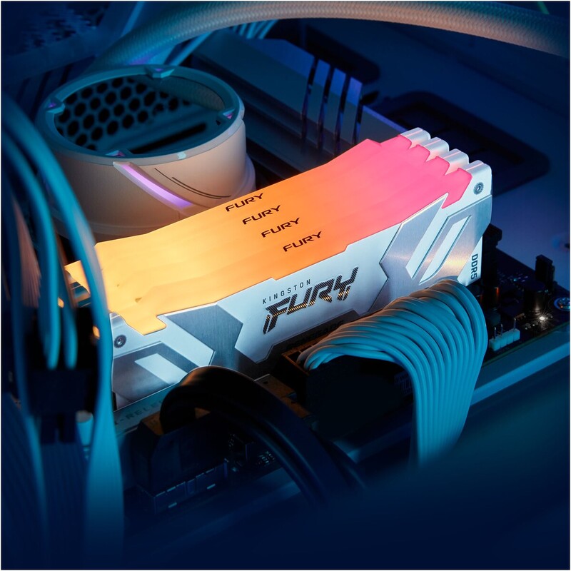 Модуль памяти DDR5 2x32GB/6400 Kingston Fury Renegade RGB White (KF564C32RWAK2-64)