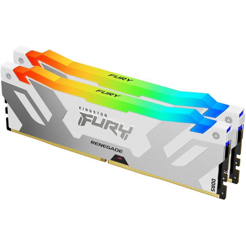Модуль памяти DDR5 2x32GB/6400 Kingston Fury Renegade RGB White (KF564C32RWAK2-64)