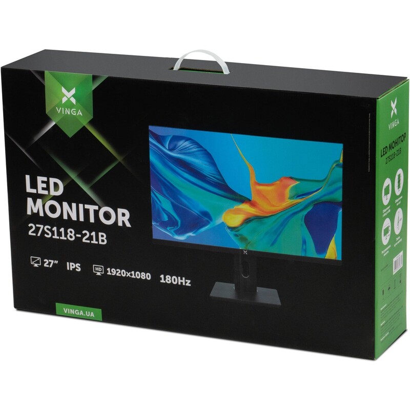 Монітор Vinga 27" 27S118-21B IPS Black 180Hz