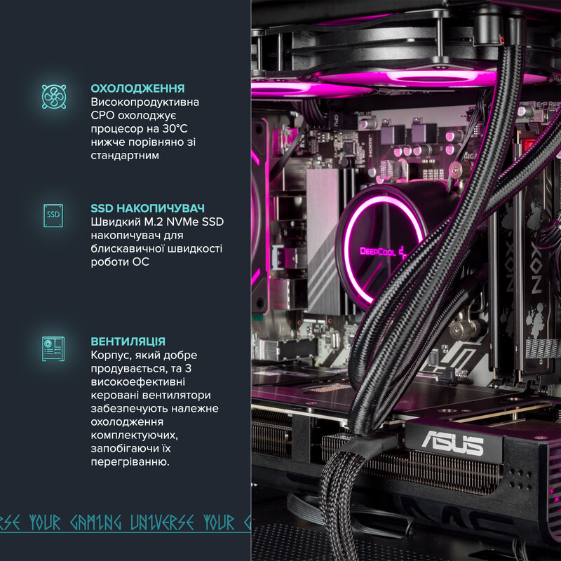 Игровой компьютер ASGARD GAMER RTX 5070 / Ryzen 7 7800X3D / DDR5 32GB / SSD 1TB (ASG-G-5070-7576)