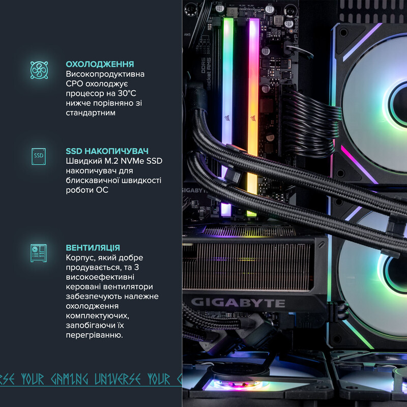 Игровой компьютер ASGARD GAMER RTX 5070 / Ryzen 5 9600X / DDR5 32GB / SSD 1TB (ASG-G-5070-7580)