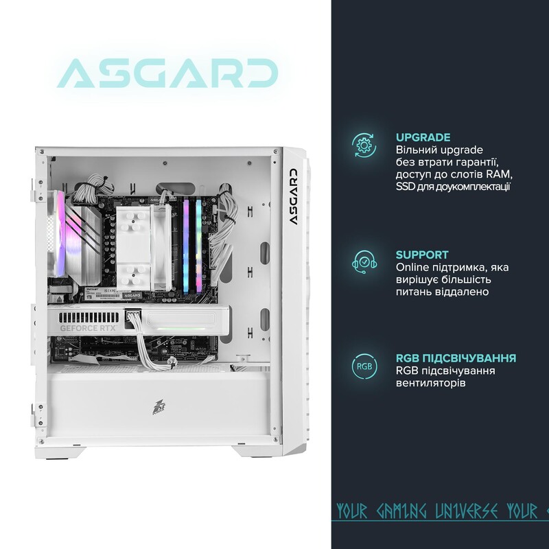 Ігровий комп`ютер ASGARD GAMER RTX 5060 / Core i5 12400F / DDR5 32GB / SSD 1TB (ASG-G-5060-7581)