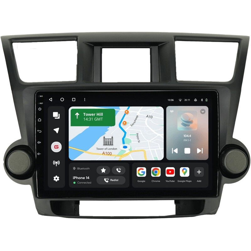 Штатная магнитола Gazer T6010 для Toyota Highlander II (XU40) 2007-2013 (T6010-XU40)