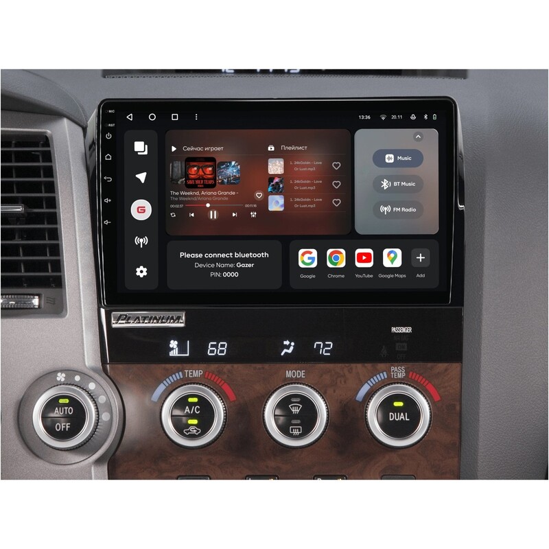 Штатная магнитола Gazer T6010 для Toyota Tundra (XK50) 2007-2013, Sequoia (XK60) 2008-2017 (T6010-XK50)