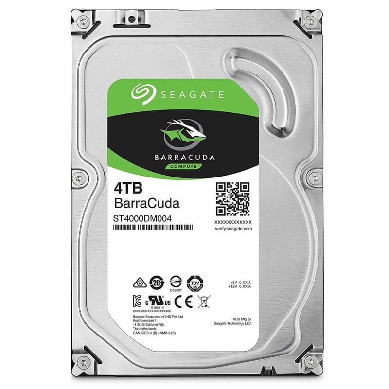 Накопитель HDD SATA 4.0TB Seagate BarraCuda 5400rpm 256MB (ST4000DM004)