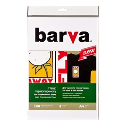 Термотрансфер Barva Thermotransfer Black, 190мкн, A4, 5л (IP-T205-T01)