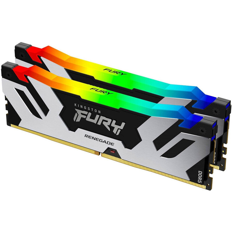 Модуль памяти DDR5 2x16GB/7600 Kingston Fury Renegade RGB Silver/Black (KF576C38RSAK2-32)