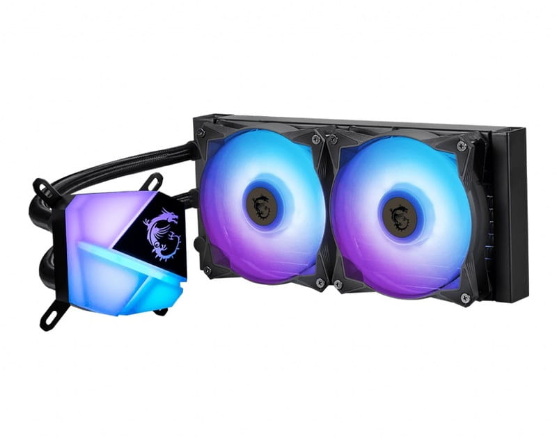 Система водяного охлаждения MSI MAG CoreLiquid C280; Intel: LGA2066/2011/1700/1151/1150/1155/1156/LGA1366, AMD: AM4/AM3+/AM3/AM2+/AM2/FM2+/FM2/FM1, 316x140x27 мм, 4-pin