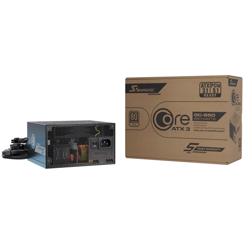 Блок живлення Seasonic Core GC 850W ATX 3.1 (SRP-CGC851-A5A32SF)