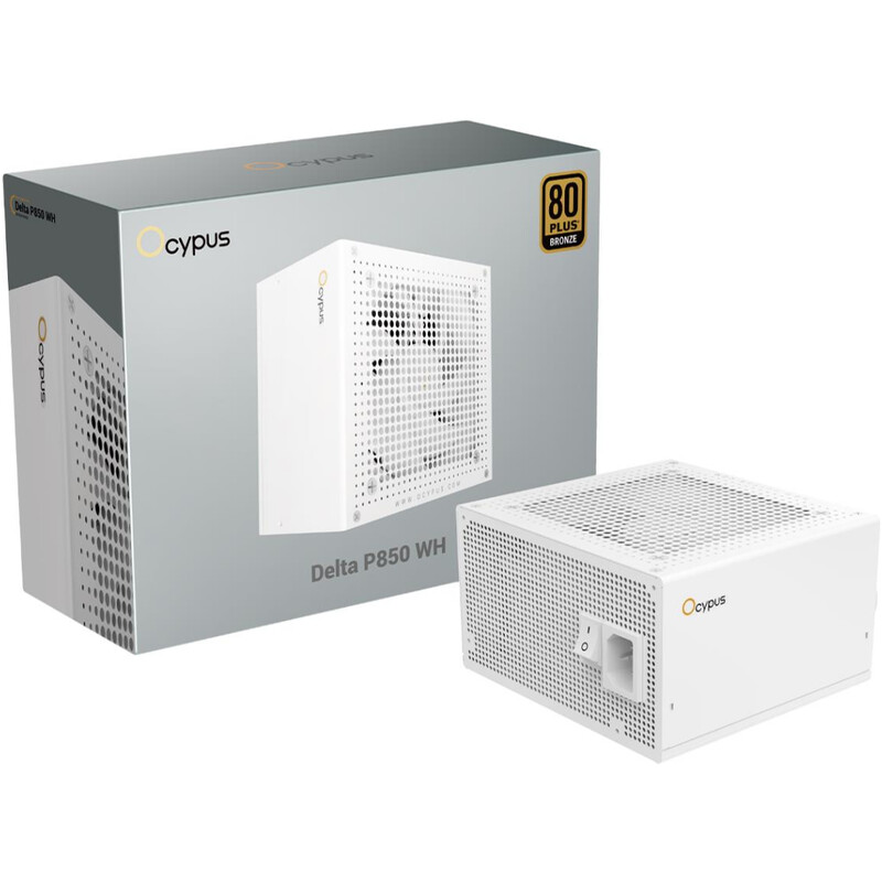 Блок живлення Ocypus Delta P850 WH 850W ATX 3.1 80+ Bronze White (DELTA-P850-B1FDWH025X-EU)