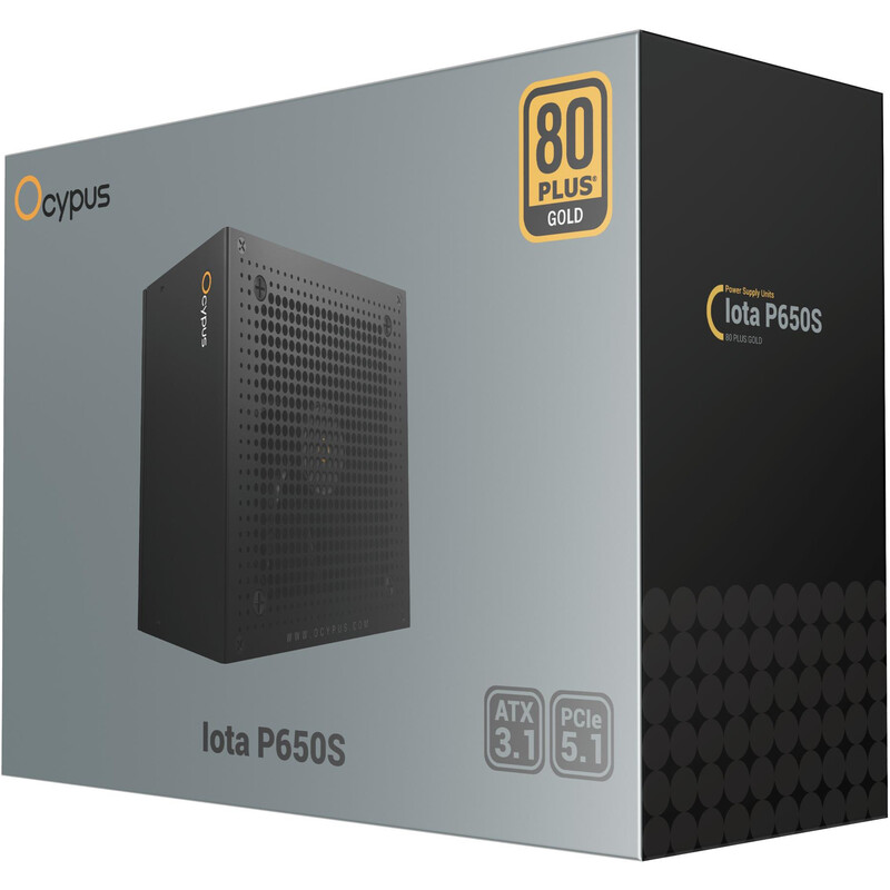 Блок живлення Ocypus Iota P650S 650W ATX 3.1 80+ Gold Black (Iota-P650S-GFFBK025X-EU)