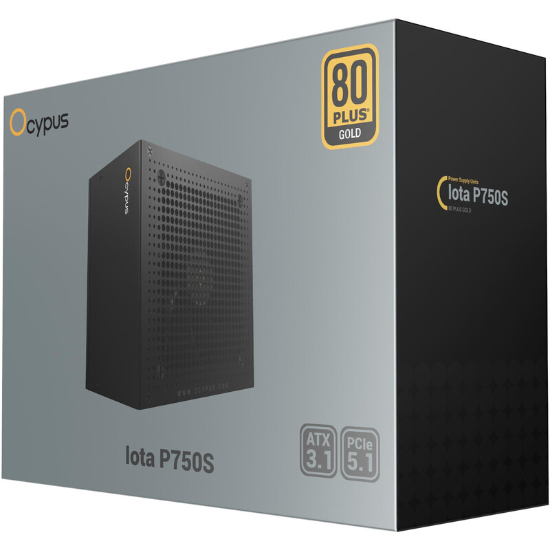 Блок живлення Ocypus Iota P750S 750W ATX 3.1 80+ Gold Black (Iota-P750S-GFFBK025X-EU)