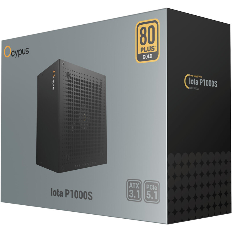 Блок живлення Ocypus Iota P1000S 1000W ATX 3.1 80+ Gold Black (Iota-P1000S-GFFBK025X-EU)