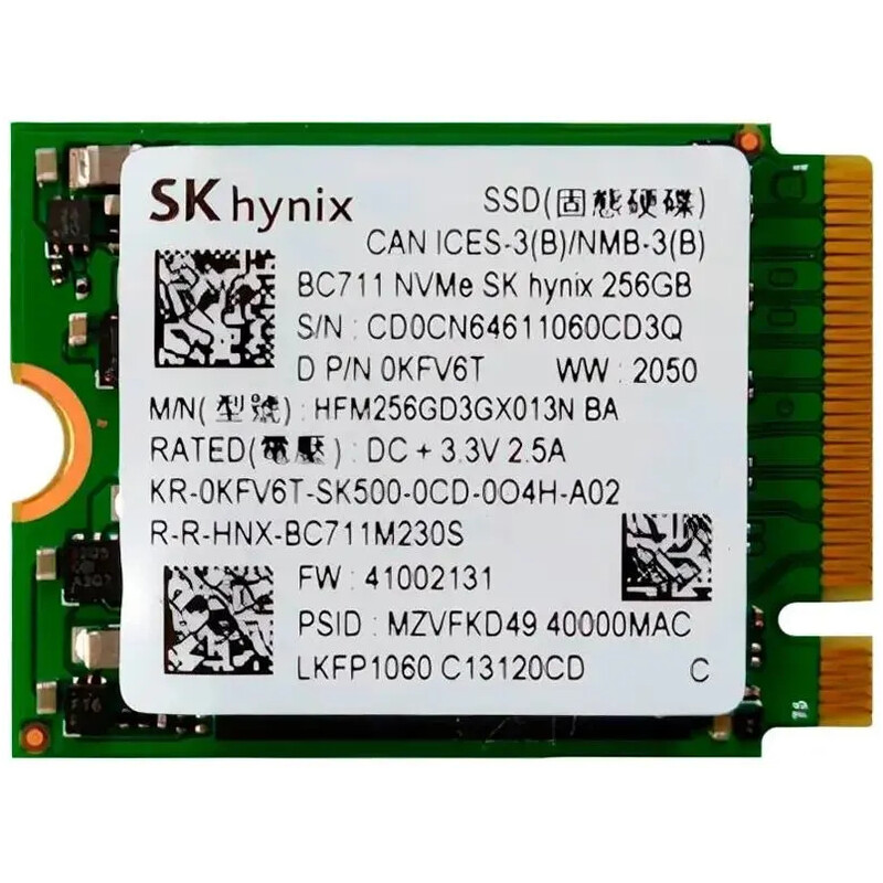 Накопичувач SSD 256GB Hynix M.2 2230 PCIe 3.0 x4 3D NAND TLC (HFM256GD3GX013N)