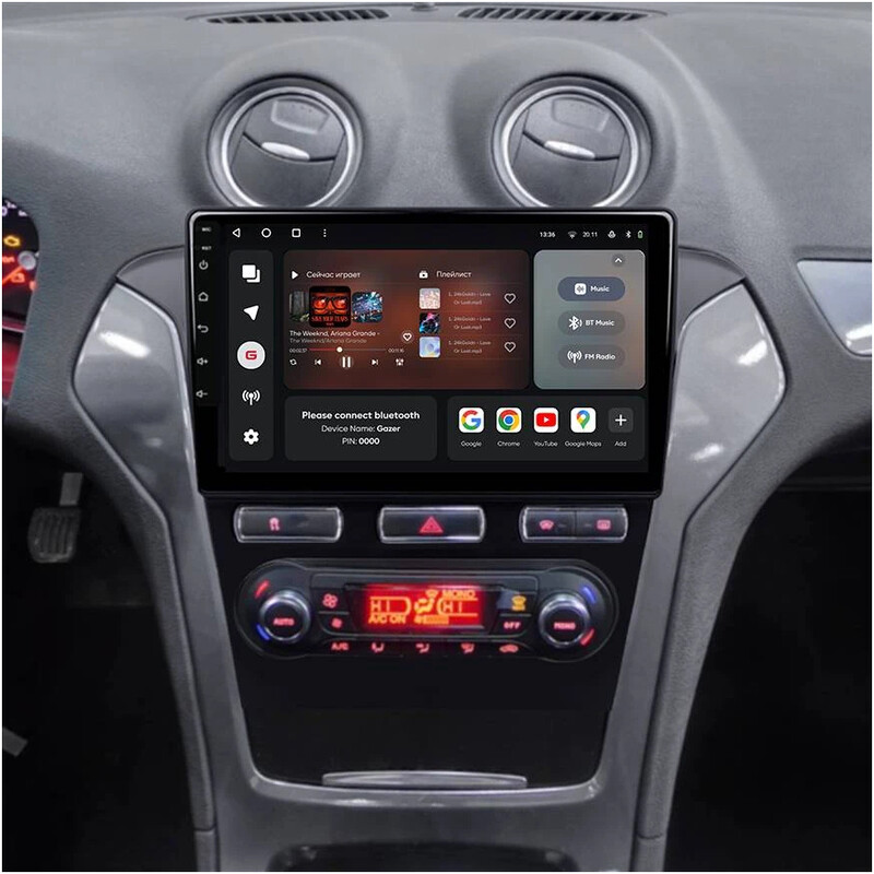 Штатна магнітола Gazer T6010 Pro для Ford Mondeo IV 2011-2014 (T6010-CD350-PRO)