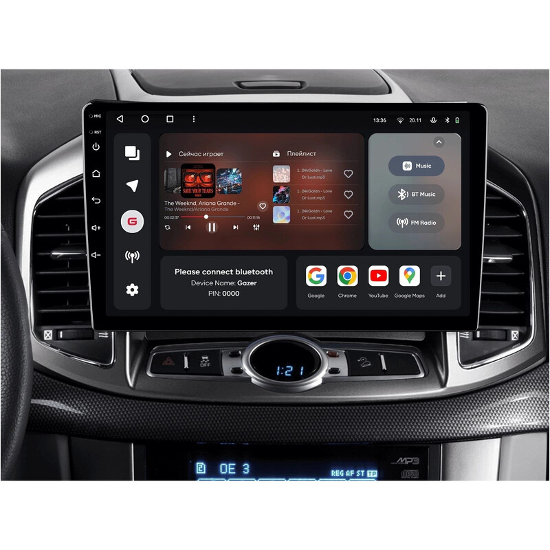 Штатна магнітола Gazer T6010 для Chevrolet Captiva I 2011-2016 (T6010-C140)