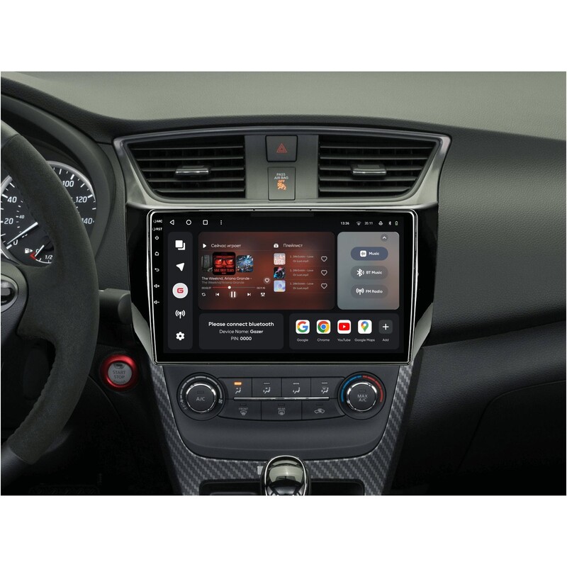 Штатна магнітола Gazer T6010 Pro для Nissan Sentra 2012-2017 (T6010-B17-PRO)