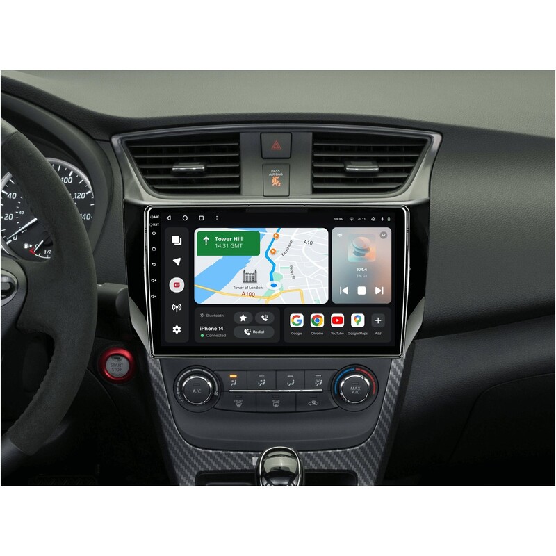 Штатна магнітола Gazer T6010 Pro для Nissan Sentra 2012-2017 (T6010-B17-PRO)