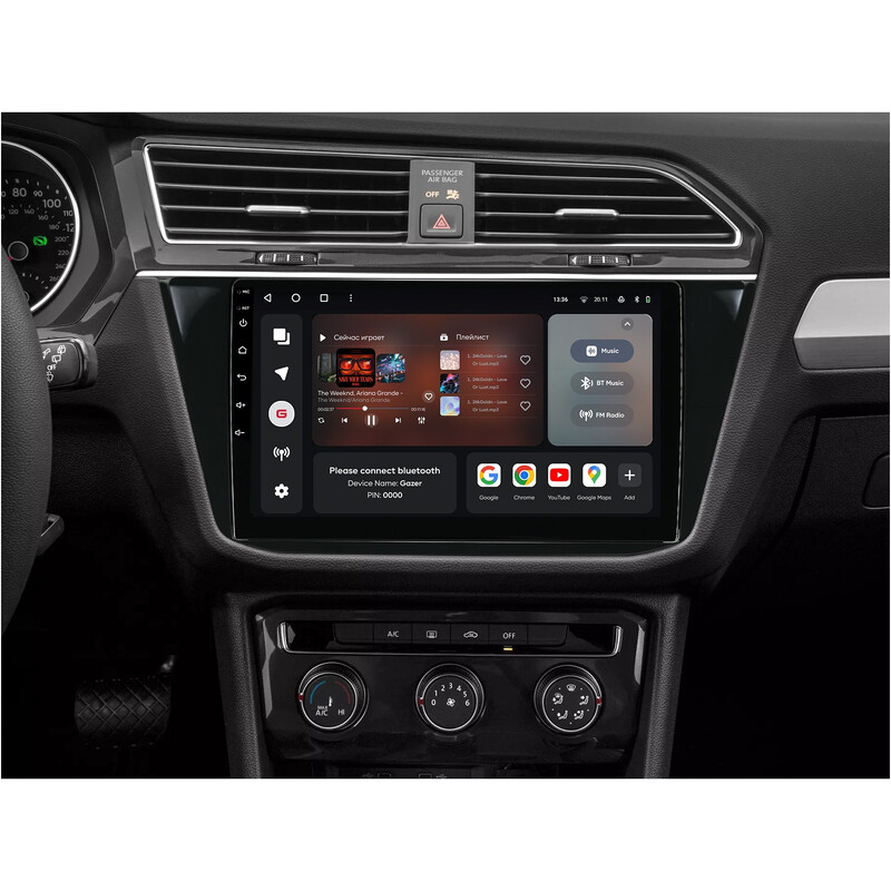 Штатна магнітола Gazer T6010 для Volkswagen Tiguan II (AD) 2016-2022 (T6010-AD/H)