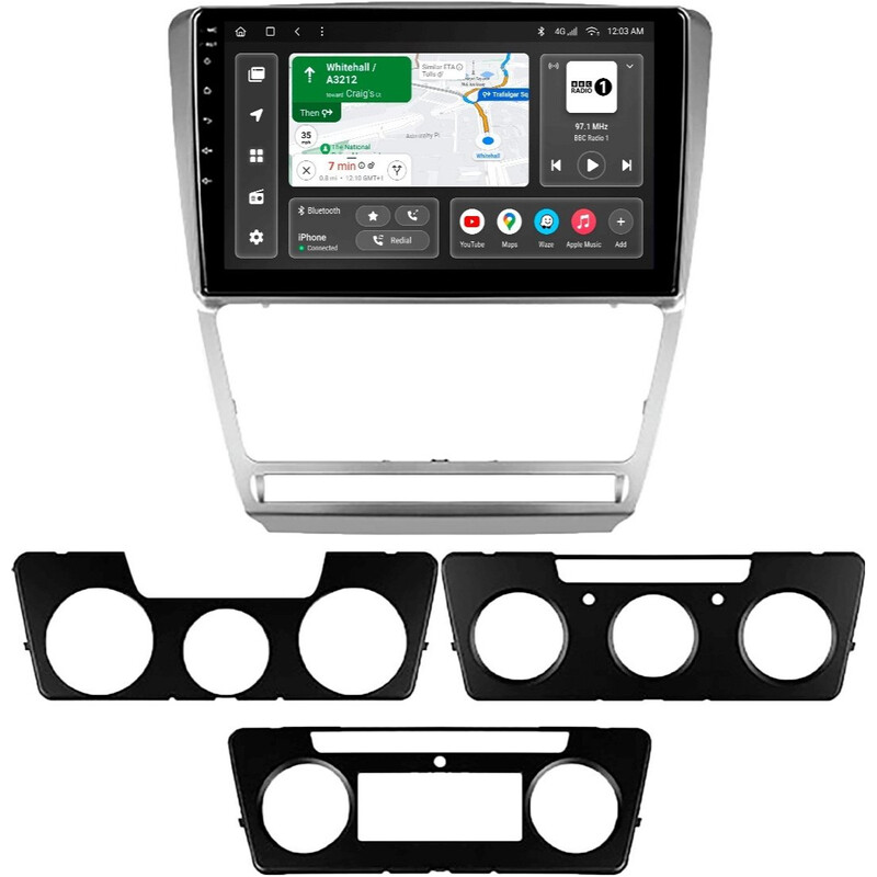 Штатна магнітола Gazer T6010 Pro для Skoda Octavia II A5 (1Z) 2008-2013 (T6010-1Z-PRO)