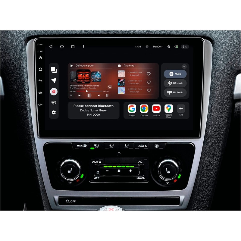 Штатна магнітола Gazer T6010 Pro для Skoda Octavia II A5 (1Z) 2008-2013 (T6010-1Z-PRO)