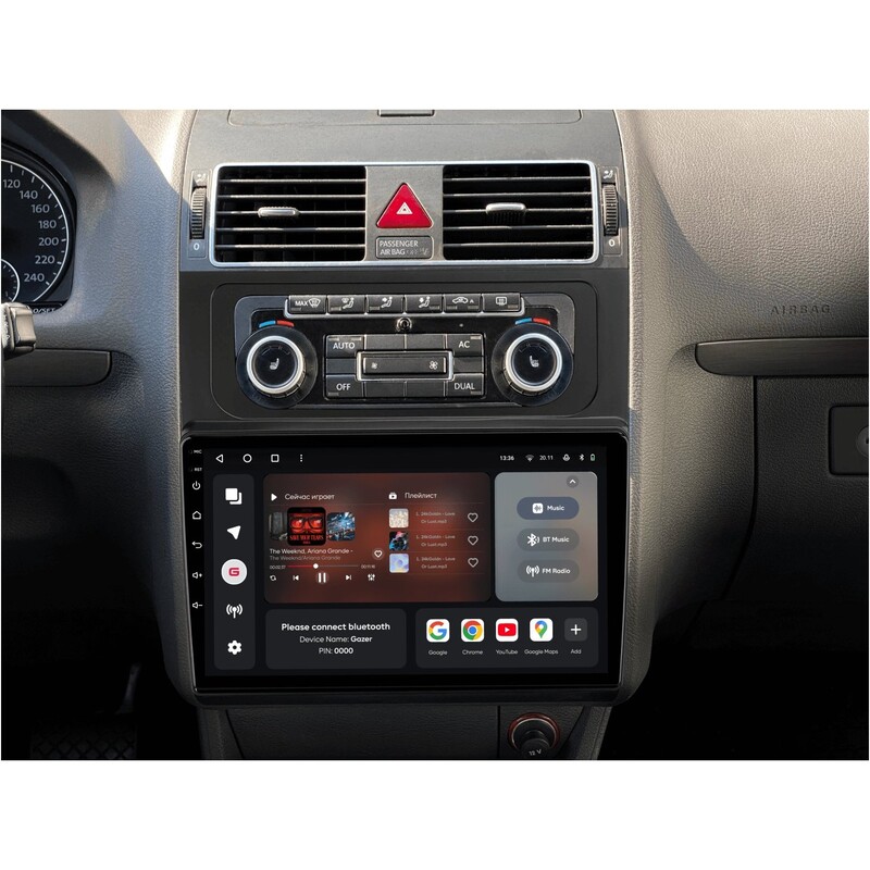 Штатна магнітола Gazer T6010 Pro для Volkswagen Touran I (1T) 2010-2015 (T6010-1TF-PRO)