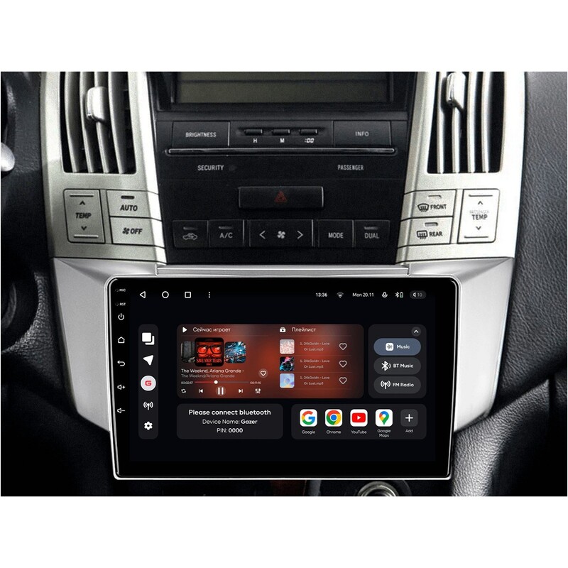 Штатна магнітола Gazer T6009 для Lexus RX300, RX330, RX350, RX400H 2003-2009 (T6009-XU301)