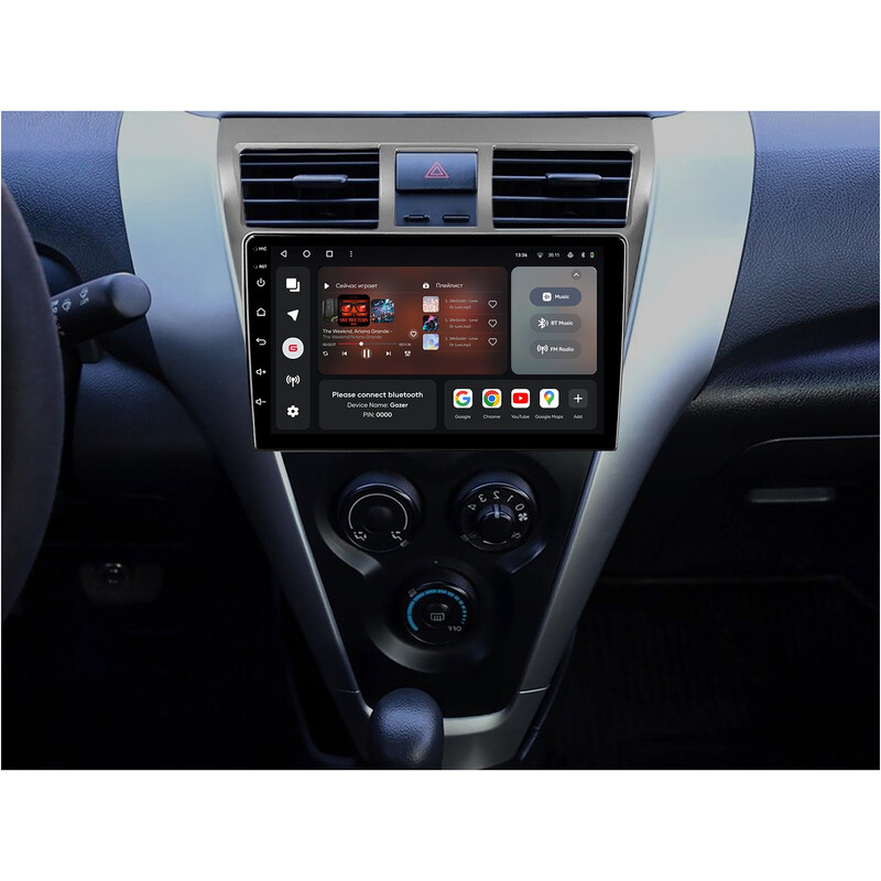 Штатна магнітола Gazer T6009 Pro Max для Toyota Vios II (XP90) 2007-2013 (T6009-XP90V-PROMAX)