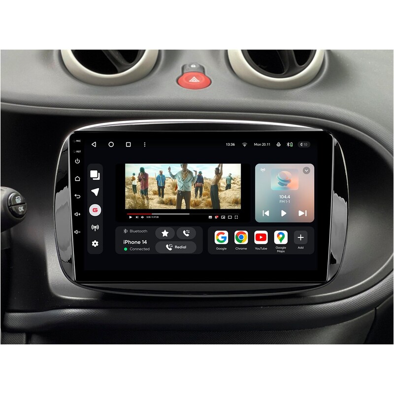 Штатна магнітола Gazer T6009 для Smart Fortwo 3 (C453, A453, W453) 2014-2020 (T6009-W453)