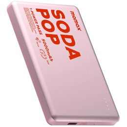 Універсальна мобільна батарея Momax 1-Power Pass 5000mAh 20W Pink (IP135AP2)