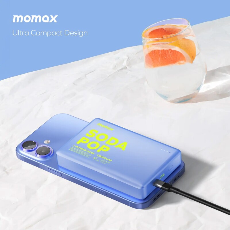 Універсальна мобільна батарея Momax 10000mAh 20W Blue (IP137AB)