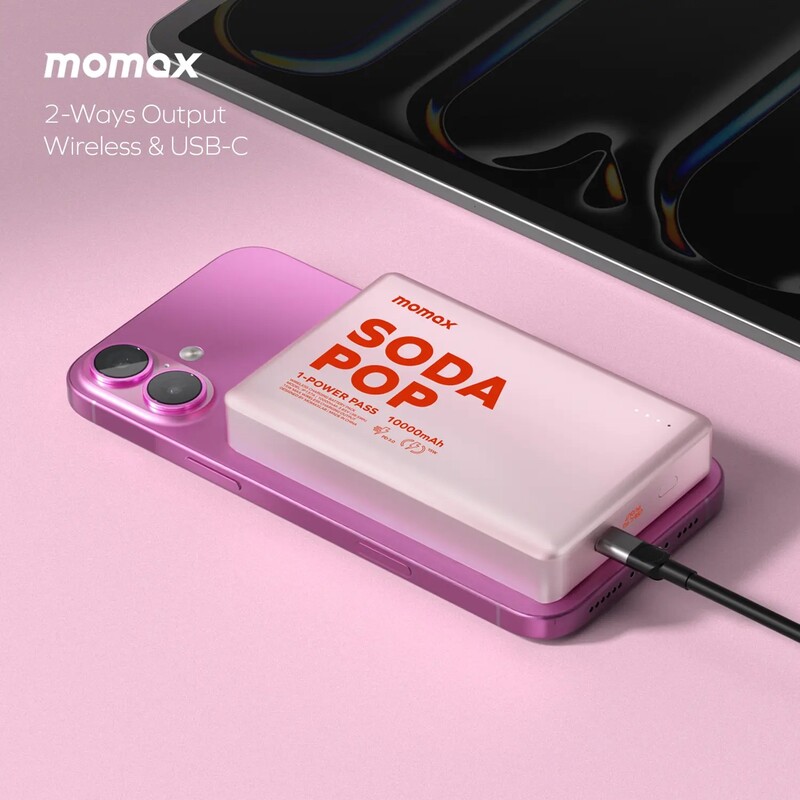 Універсальна мобільна батарея Momax 10000mAh 20W Pink (IP137AP2)