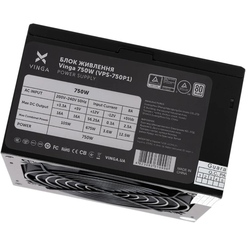 Блок живлення Vinga 750W (VPS-750P1)