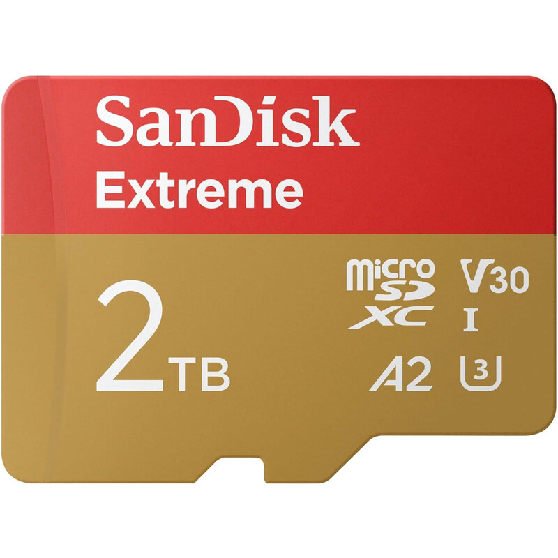 Карта пам"яті SanDisk Extreme microSDXC 2TB UHS-I U3 V30 A2 + SD адаптер (SDSQXAV-2T00-GN6MA)