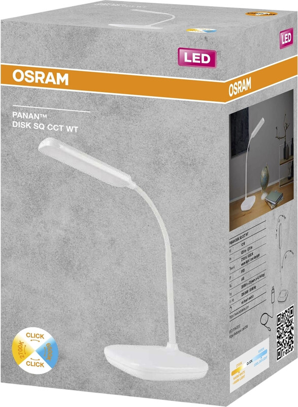 Настольная лампа Osram LED Panan Disk SQ 12W 3000K-6500K с димером белый (4099854475177)