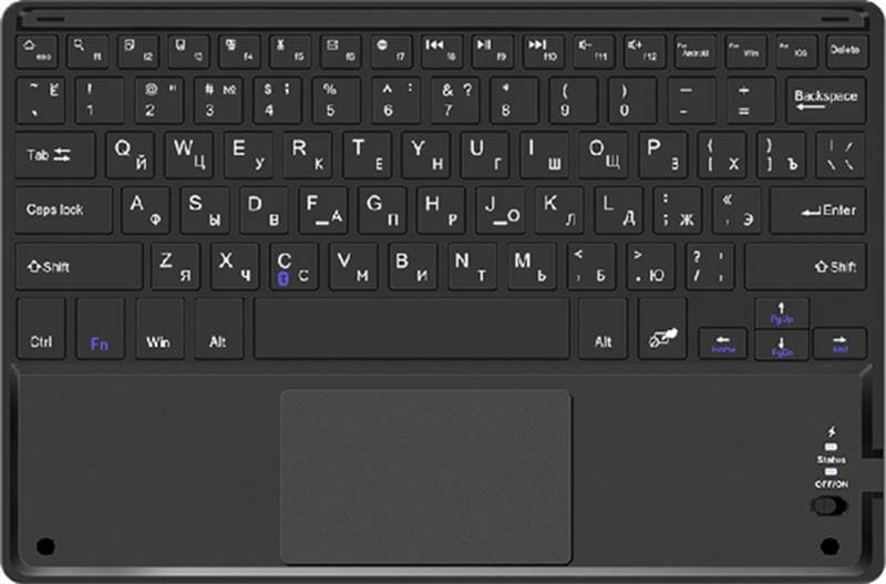Чохол-клавiатура Airon Premium Universal 10-11" Black (4822352781061) з тачпадом