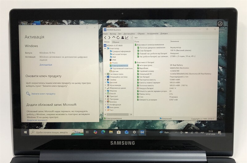 Ноутбук Samsung NP940X3G / 13.3" (3200x1800) IPS Touch / i5-4200U / 4GB / 128GB SSD / Win10Pro / Backlight - Б/у