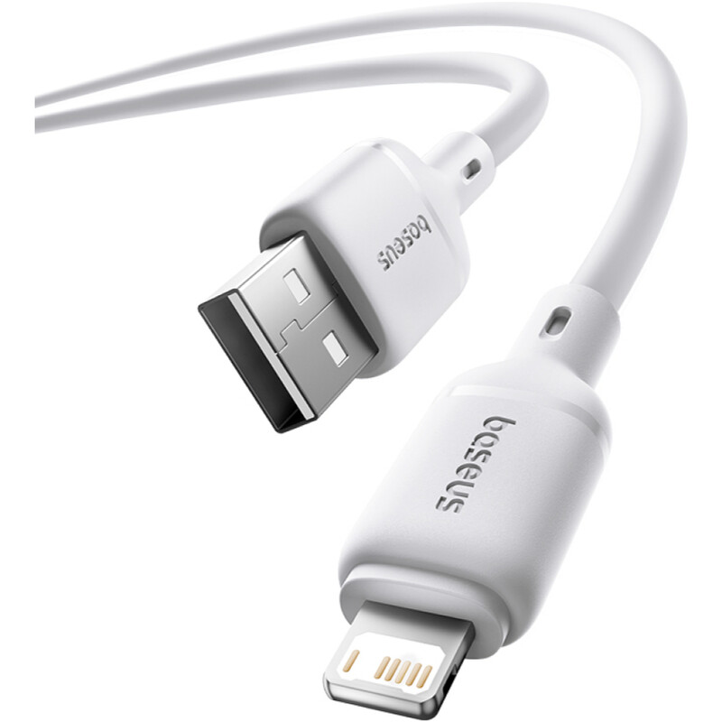 Кабель Baseus Silky Series Fast Charging USB Type-A - Lightning (M/M), 2.4A, 1 м, White (P10377702213-00)