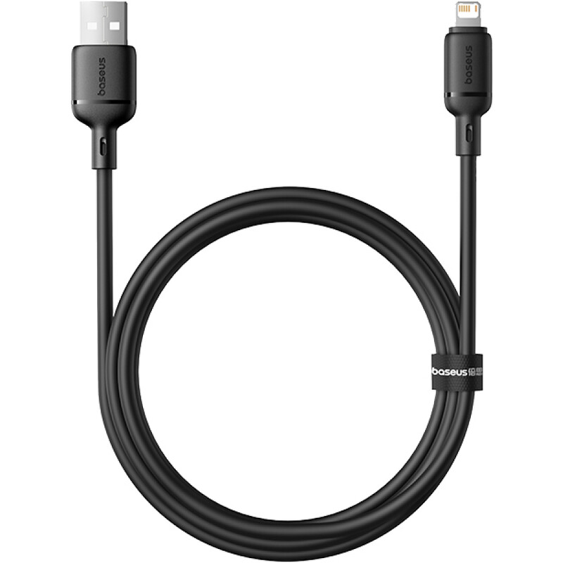 Кабель Baseus Silky Series Fast Charging USB Type-A - Lightning (M/M), 2.4A, 1 м, Black (P10377702113-00)