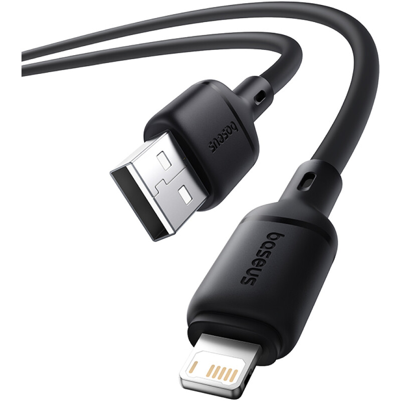 Кабель Baseus Silky Series Fast Charging USB Type-A - Lightning (M/M), 2.4A, 2 м, Black (P10377702113-01)