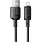 Фото - Кабель Baseus Silky Series Fast Charging USB Type-A - Lightning (M/M), 2.4A, 2 м, Black (P10377702113-01) | click.ua