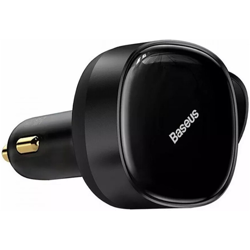 Автомобільний зарядний пристрій Baseus Enjoyment Retractable 2-in-1 (2xUSB-C) 33W Black (C00035500111-00)