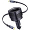 Фото - Автомобільний зарядний пристрій Baseus Enjoyment Max (2 вбудовані кабелі USB-C) 60W Black (C00035507121-01) | click.ua