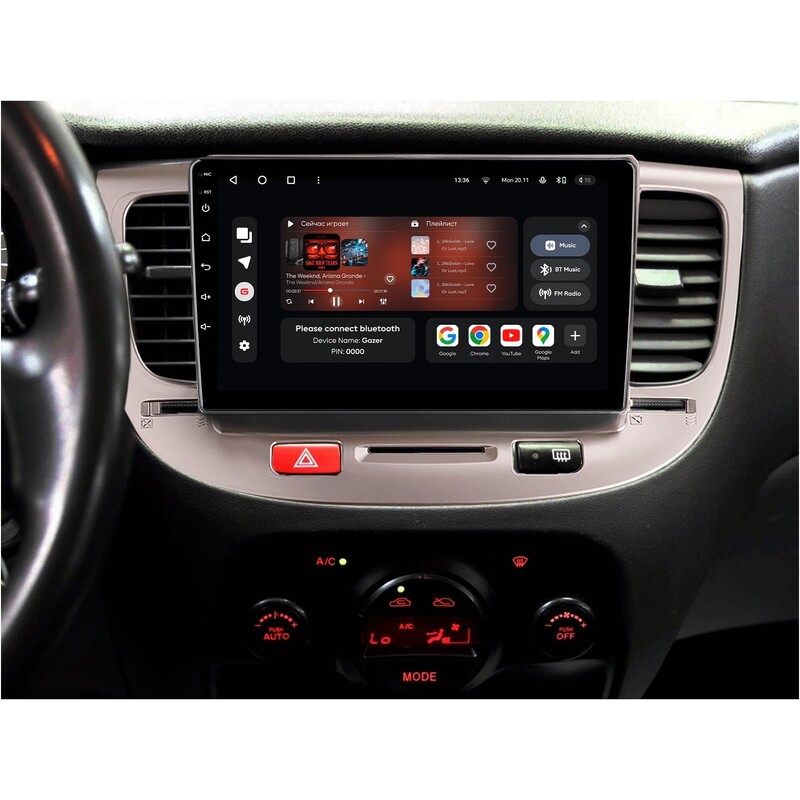Штатна магнітола Gazer T6009 Pro Max для Kia Rio II (JB) 2005-2011 (T6009-JB-PROMAX)