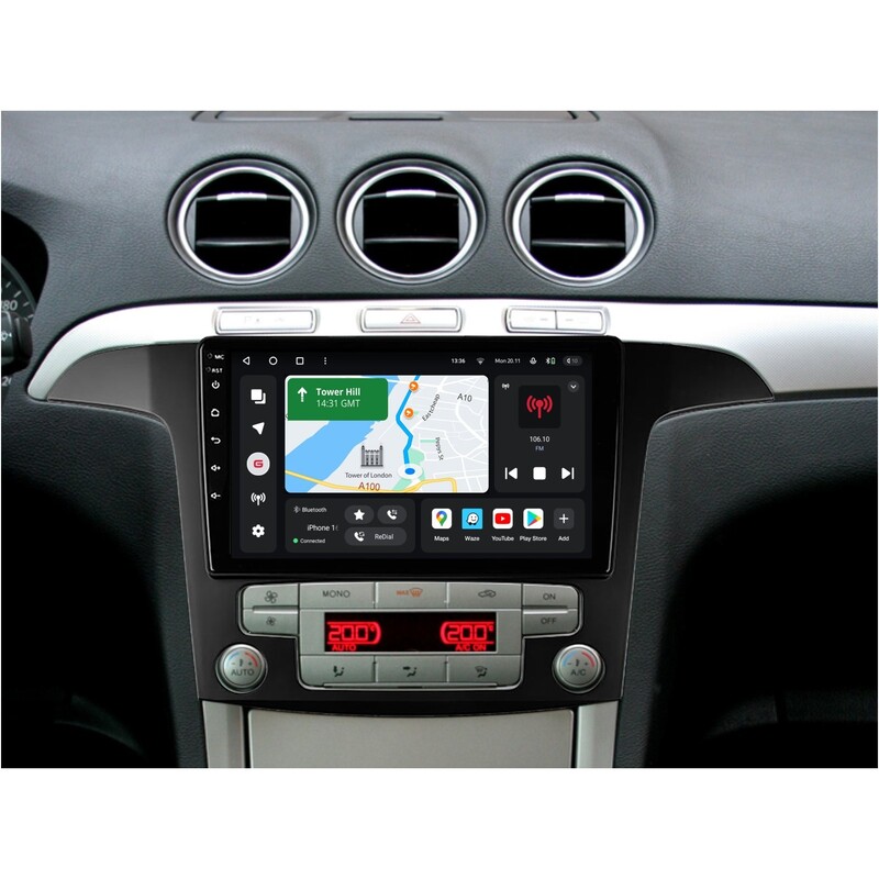 Штатна магнітола Gazer T6009 для Ford S-Max I 2006-2015 (T6009-CD340)