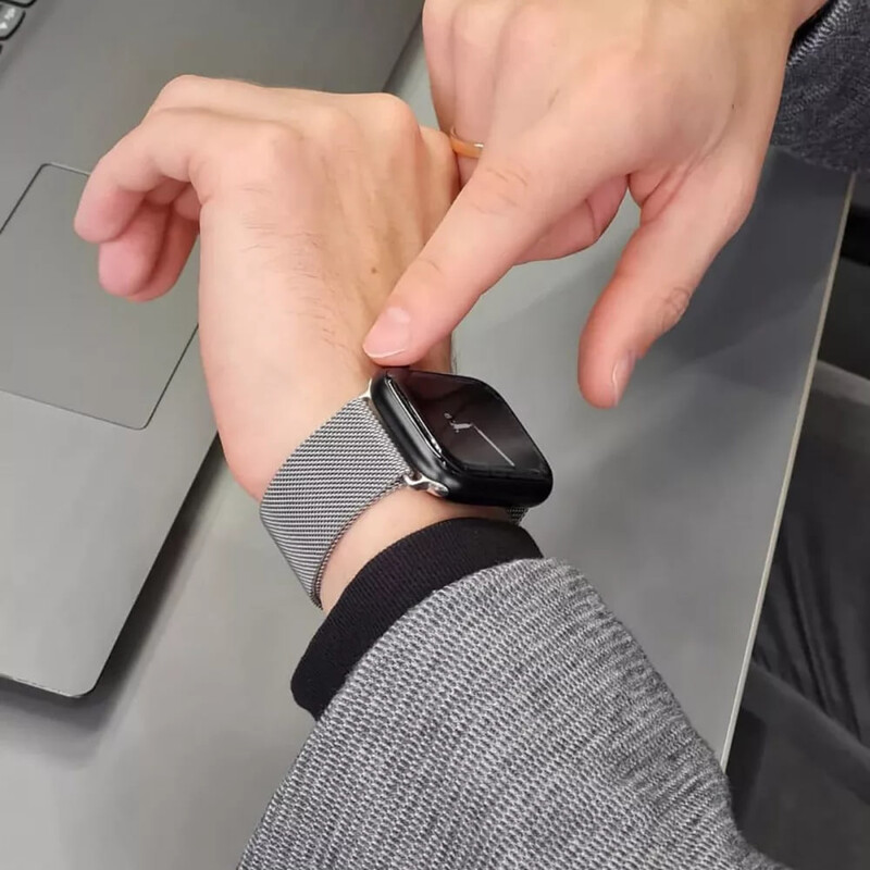 Ремешок Prc Apple Watch Milanese Loop 38mm/40mm/41mm/42mm 10 Series Silver (12062)