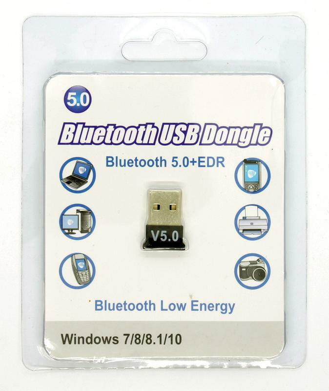 Bluetooth-адаптер HQ-Tech BT5-S1, Bluetooth 5.0 + EDR, Extra Slim, RTL8761B, USB, блистер