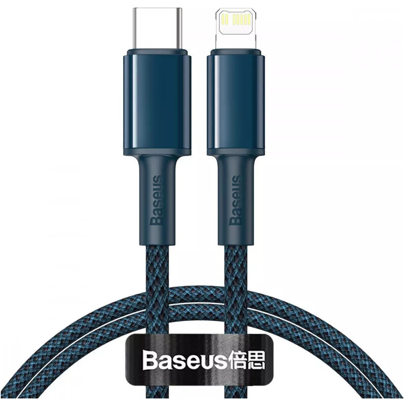 Кабель Baseus High Density Braided USB Type-C - Lightning (M/M), 20W, 1 м, Blue (CATLGD-03)