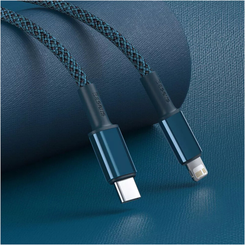 Кабель Baseus High Density Braided USB Type-C - Lightning (M/M), 20W, 1 м, Blue (CATLGD-03)
