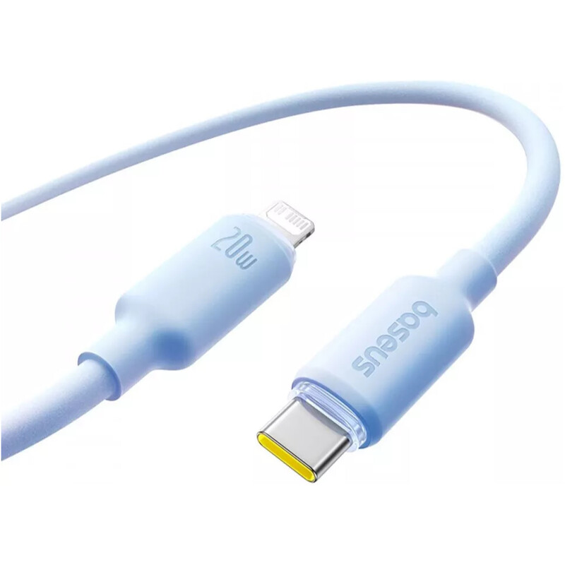 Кабель Baseus Foamed Silicone Fast Charging USB Type-C - Lightning (M/M), 20W, 1 м, Blue (E0426A02)